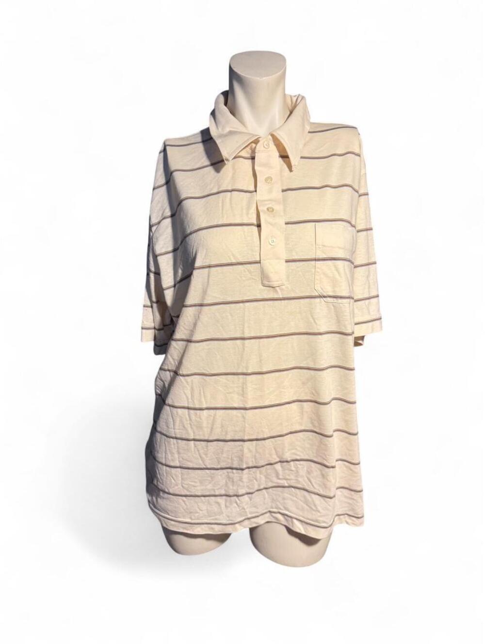 Arrow Men's Cream and Multi Polo-shirt